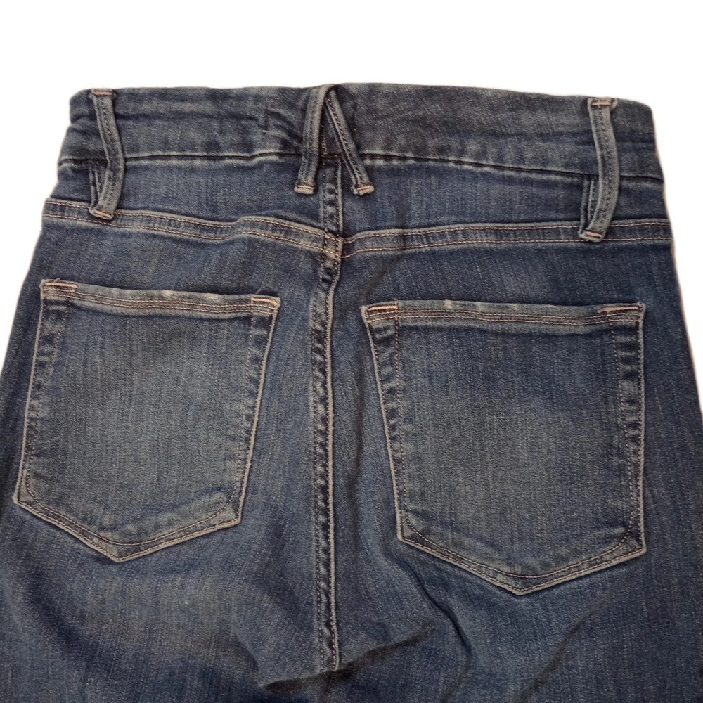 Good American Good Legs Crop Mid Rise Denim Blue Jeans Women 0/25 Skinny Stretch - Picture 11 of 12